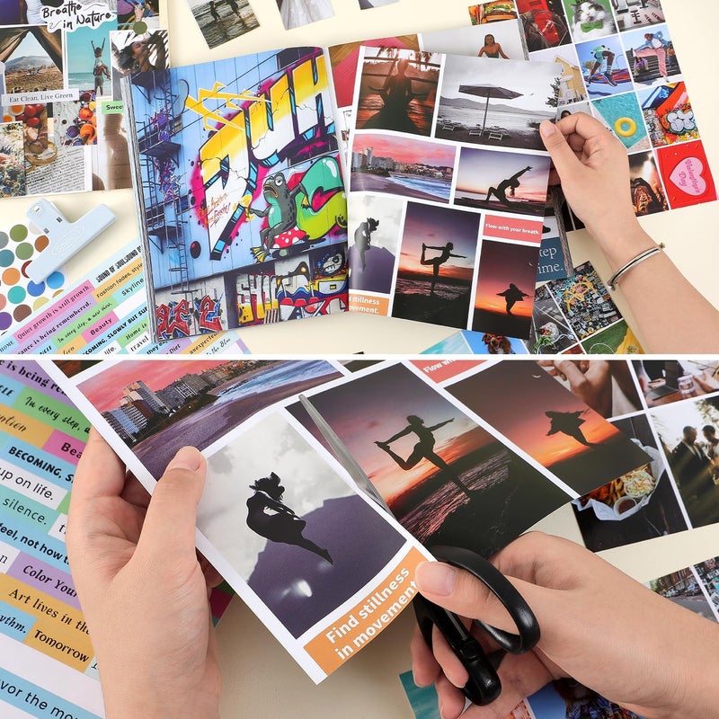 emmoolife Vision Board Book for Black Women, Vision Board Kit 1400+ Inspirational Pictures Quotes & Stickers, Magazine for Vision Board & Collage Book, Realize Dreams & Create Life Goals - Image 3